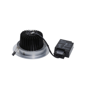 NEW TRIA LED DL ROUND Set, alu-brushed, 25W, 30°,3000K,inkl. Treiber,Clipf.