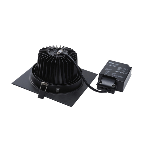 SLV NEW TRIA LED DL SQUARE Set, mattschwarz, 25W, 30°,2700K,inkl. Treiber,Clipf.