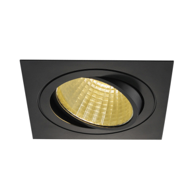 SLV NEW TRIA LED DL SQUARE Set, mattschwarz, 25W, 30°,2700K,inkl. Treiber,Clipf.