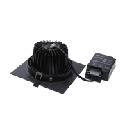 NEW TRIA LED DL SQUARE Set, mattschwarz, 25W, 30°,2700K,inkl. Treiber,Clipf.