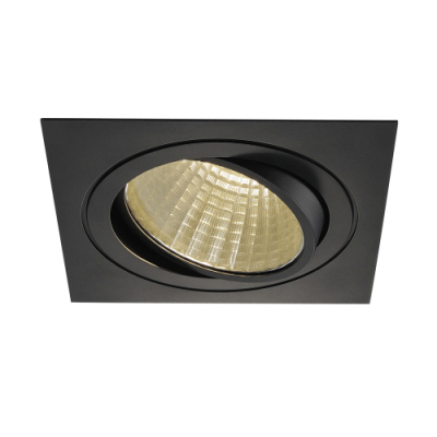 SLV NEW TRIA LED DL SQUARE Set, mattschwarz, 25W, 30°,3000K,inkl. Treiber,Clipf.