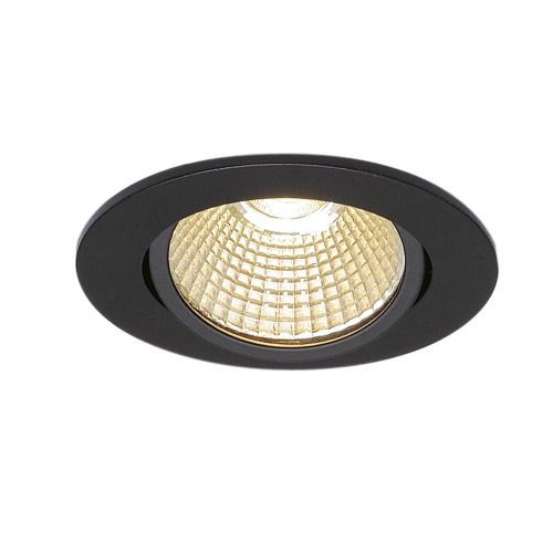 SLV NEW TRIA 68 LED DL ROUND Set, mattschwarz, 9W, 38°, 3000K, inkl. Treiber