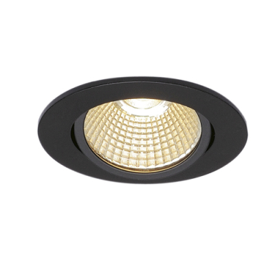 NEW TRIA 68 LED DL ROUND Set, mattschwarz, 9W, 38°, 3000K, inkl. Treiber