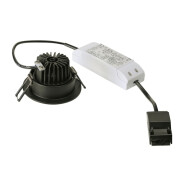 NEW TRIA 68 LED DL ROUND Set, mattschwarz, 9W, 38°, 3000K, inkl. Treiber