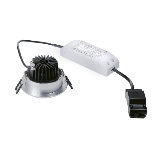 SLV NEW TRIA 68 LED DL ROUND Set, alu-brushed, 9W, 38°, 3000K, inkl. Treiber