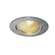 NEW TRIA 68 LED DL ROUND Set, alu-brushed, 9W, 38°, 3000K, inkl. Treiber