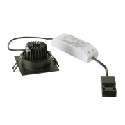 NEW TRIA 68 LED DL SQUARE Set, mattschwarz, 9W, 38°, 3000K, inkl. Treiber
