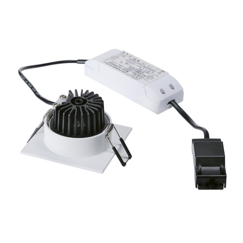 SLV NEW TRIA 68 LED DL SQUARE Set, mattweiss, 9W, 38°, 3000K, inkl. Treiber