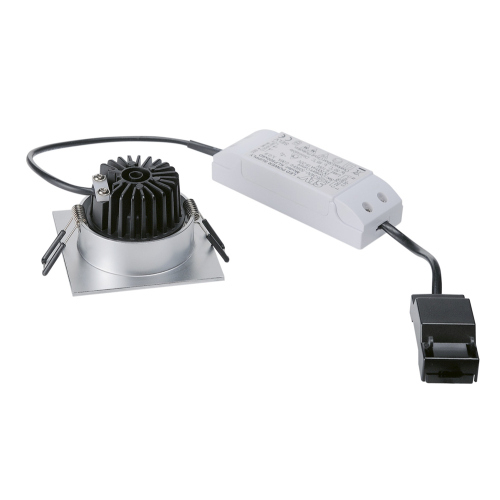 SLV NEW TRIA 68 LED DL SQUARE Set, alu-brushed, 9W, 38°, 3000K, inkl. Treiber