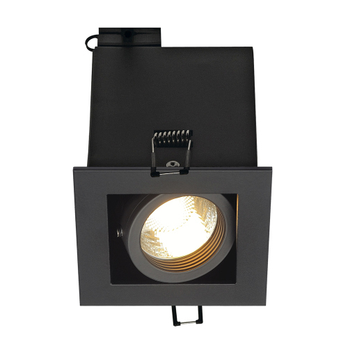 SLV KADUX 1 GU10 Downlight, eckig, mattschwarz, max. 50W