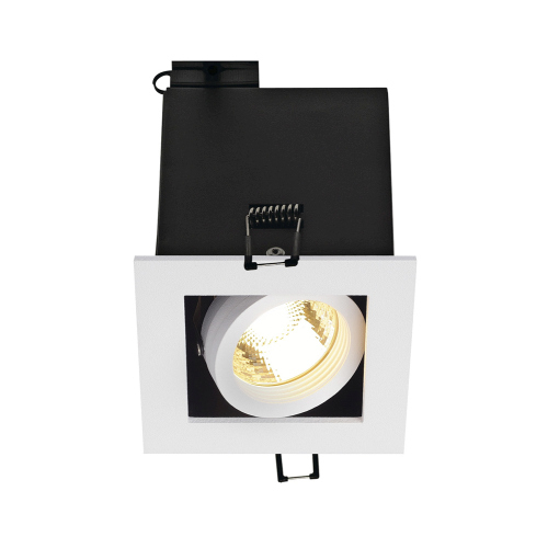 SLV KADUX 1 GU10 Downlight, eckig, mattweiss, max. 50W