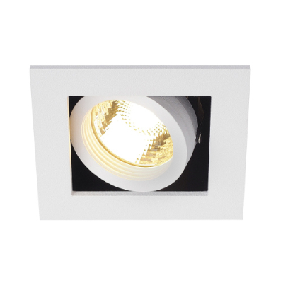 SLV KADUX 1 GU10 Downlight, eckig, mattweiss, max. 50W