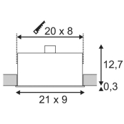 KADUX 3 GU10 Downlight, eckig, mattschwarz, max. 3x50W