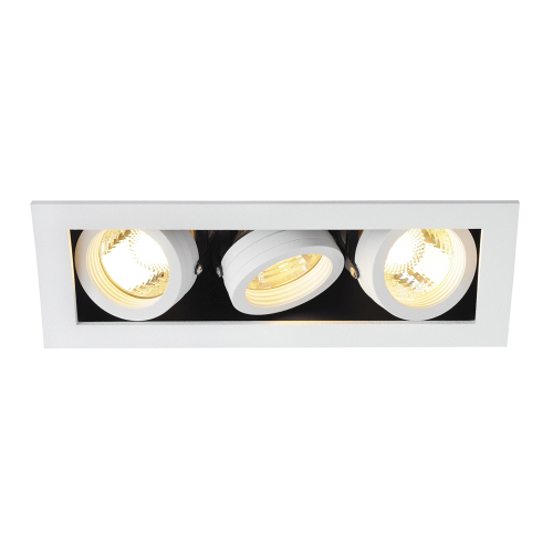 SLV KADUX 3 GU10 Downlight, eckig, mattweiss, max. 3x50W