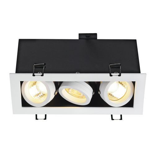 SLV KADUX 3 GU10 Downlight, eckig, mattweiss, max. 3x50W