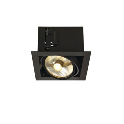 SLV KADUX 1 ES111 Downlight, eckig, mattschwarz, max. 50W