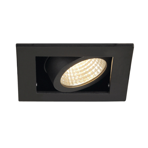 SLV KADUX LED Single DL Set, mattschwarz, 38°, 3000K, inkl. Treiber