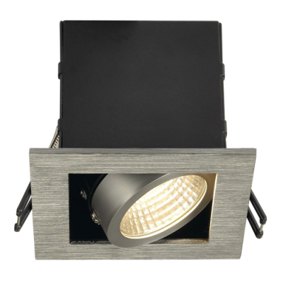 KADUX LED Single DL Set, alu-brushed, 38°, 3000K, inkl. Treiber