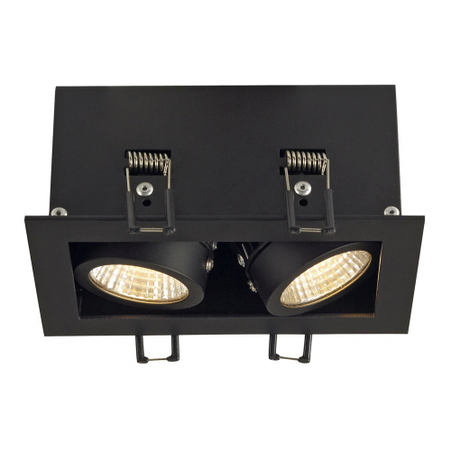 SLV KADUX LED Double DL Set, mattschwarz, 38°, 3000K, inkl. Treiber