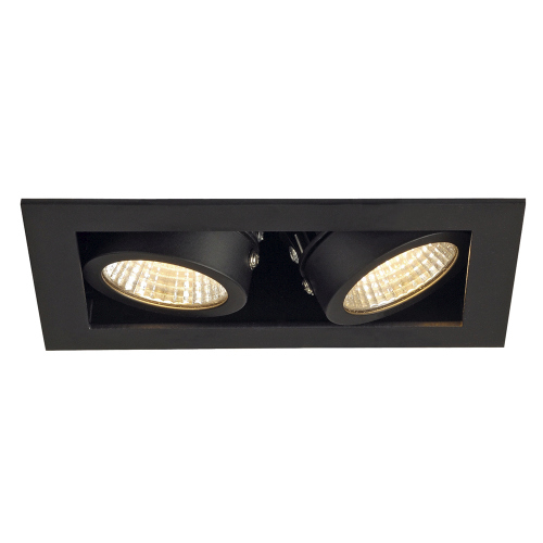 SLV KADUX LED Double DL Set, mattschwarz, 38°, 3000K, inkl. Treiber