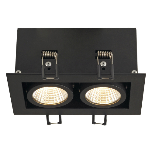SLV KADUX LED Double DL Set, mattschwarz, 38°, 3000K, inkl. Treiber
