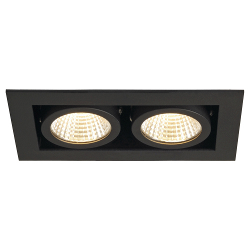 SLV KADUX LED Double DL Set, mattschwarz, 38°, 3000K, inkl. Treiber
