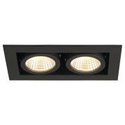 KADUX LED Double DL Set, mattschwarz, 38°, 3000K, inkl. Treiber