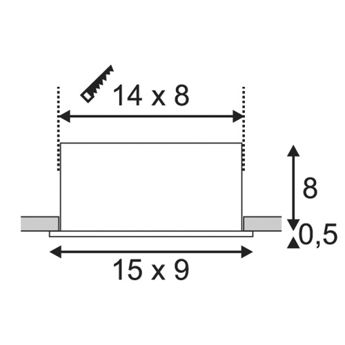 SLV KADUX LED Double DL Set, mattweiss, 38°, 3000K, inkl. Treiber