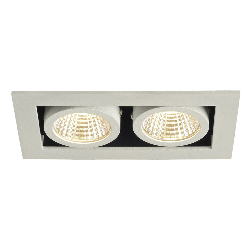 SLV KADUX LED Double DL Set, mattweiss, 38°, 3000K, inkl. Treiber