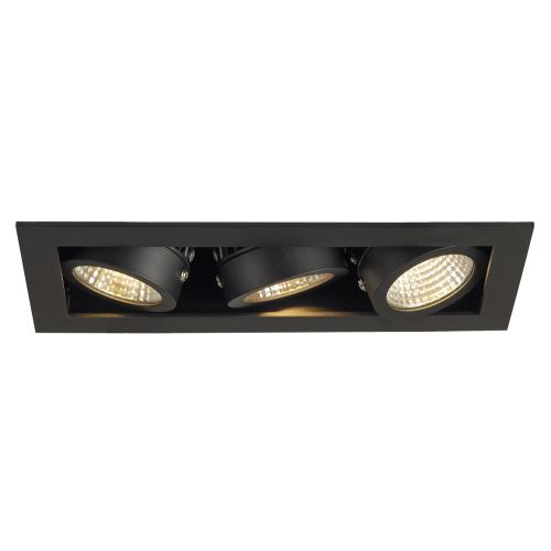 SLV KADUX  LED Triple DL Set, mattschwarz, 38°, 3000K, inkl. Treiber