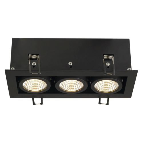 SLV KADUX  LED Triple DL Set, mattschwarz, 38°, 3000K, inkl. Treiber