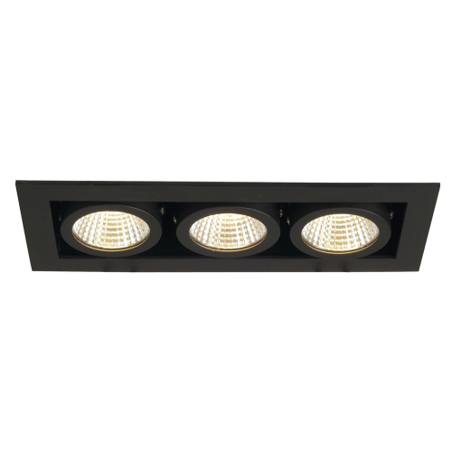 SLV KADUX  LED Triple DL Set, mattschwarz, 38°, 3000K, inkl. Treiber