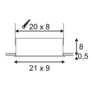 KADUX  LED Triple DL Set, mattschwarz, 38°, 3000K, inkl. Treiber