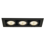 KADUX  LED Triple DL Set, mattschwarz, 38°, 3000K, inkl. Treiber