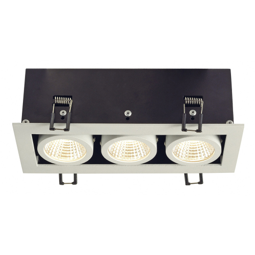 SLV KADUX LED Triple DL Set, mattweiss, 38°, 3000K, inkl. Treiber