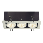 KADUX LED Triple DL Set, mattweiss, 38°, 3000K, inkl. Treiber