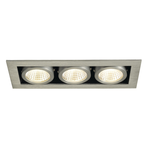 KADUX LED Triple DL Set, alu-brushed, 38°, 3000K, inkl. Treiber
