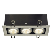 KADUX LED Triple DL Set, alu-brushed, 38°, 3000K, inkl. Treiber