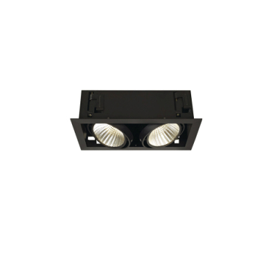 KADUX LED Double DL Set, mattschwarz, 30°, 3000K, inkl. Treiber