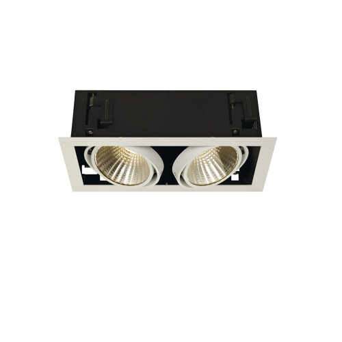 SLV KADUX LED Double  DL Set, mattweiss, 30°, 3000K, inkl. Treiber