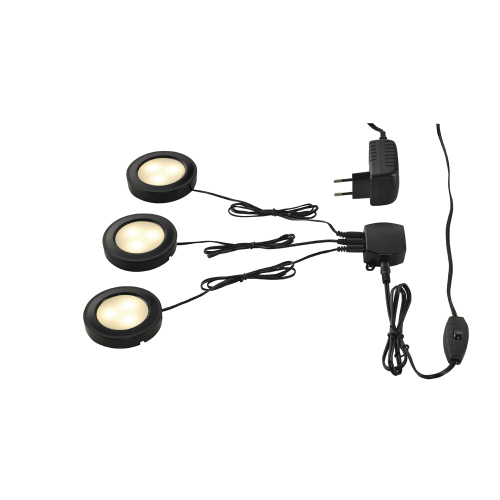 SLV UTIX LED Downlightset, 3er, schwarz