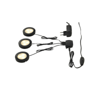 UTIX LED Downlightset, 3er, schwarz