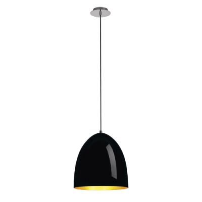 SLV PARA CONE 30 Pendelleuchte, rund, schwarz/gold, E27 max. 60W