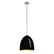 PARA CONE 30 Pendelleuchte, rund, schwarz/gold, E27 max. 60W