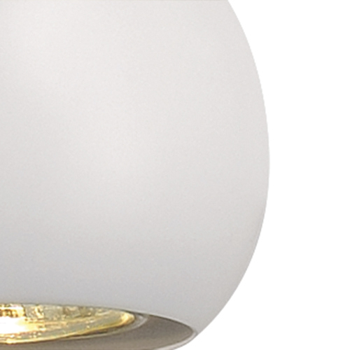 SLV LIGHT EYE BALL GU10 Pendelleuchte, weiss/chrom, GU10, max. 50W