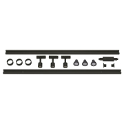 1-Phasen Hochvolt-Set schwarz 2x1m Stromschiene + 3x PURI Spot + GU10 LED Leuchtmittel