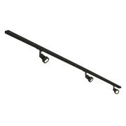 1-Phasen Hochvolt-Set schwarz 2x1m Stromschiene + 3x PURI Spot + GU10 LED Leuchtmittel