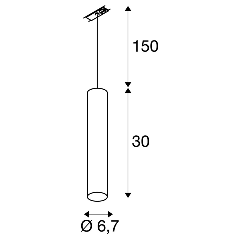 SLV ENOLA B Pendelleuchte schwarz QPAR51 GU10 für 1-Phasen Hochvolt-Stromschiene