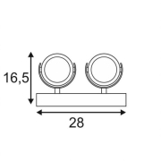 KALU LED 4 square Wand- und Deckenleuchte  mattschwarz , 4x10W, 3000K