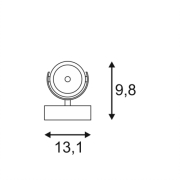 KALU LED 1 FLOOR, Bodenleuchte , weiss/schwarz, 1x10W, 3000K